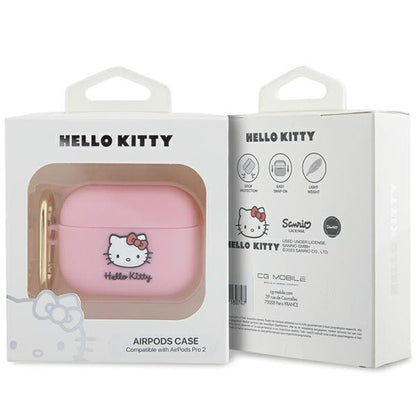 Θήκη Hello Kitty 3D Kitty Head για Apple AirPods Pro 2, Ροζ