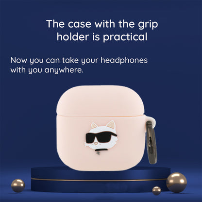 Θήκη Karl Lagerfeld 3D Karl's Head για Apple AirPods 4, Μαύρη