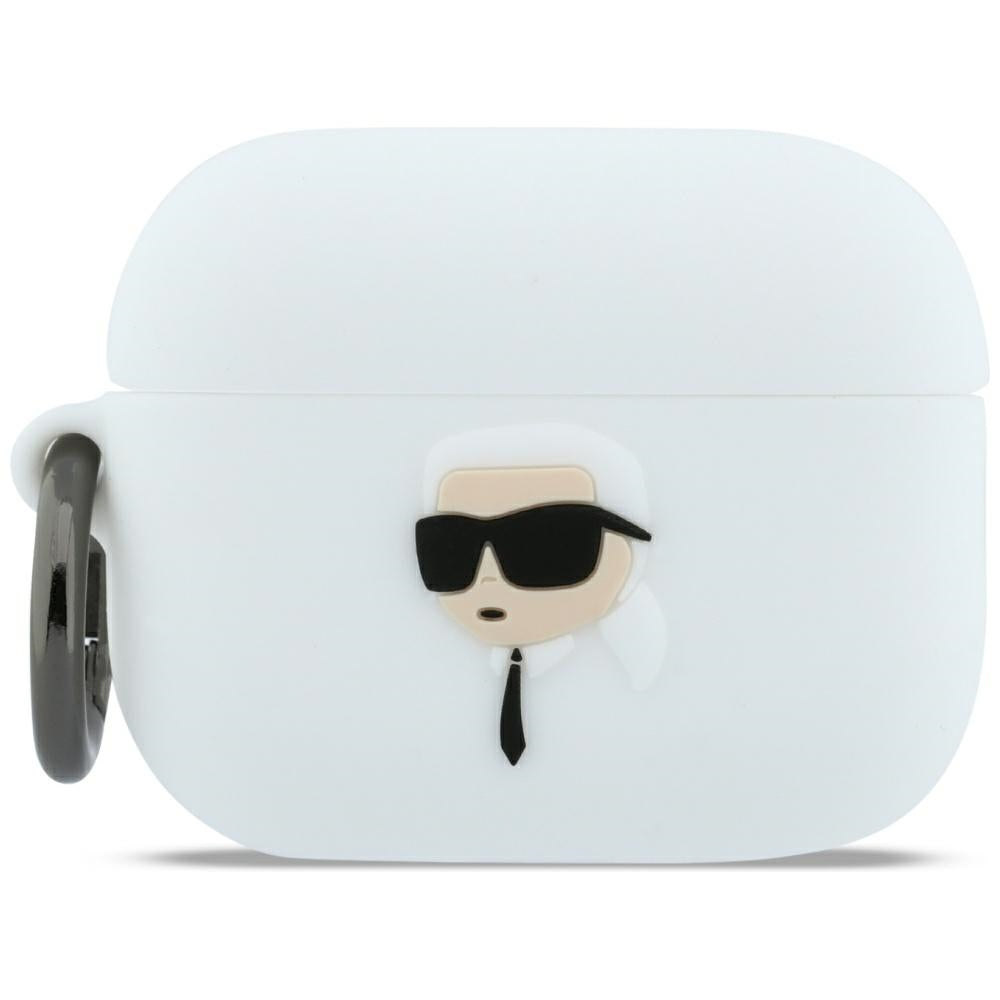 Θήκη Karl Lagerfeld 3D Karl's Head για Apple AirPods Pro 3, Λευκή
