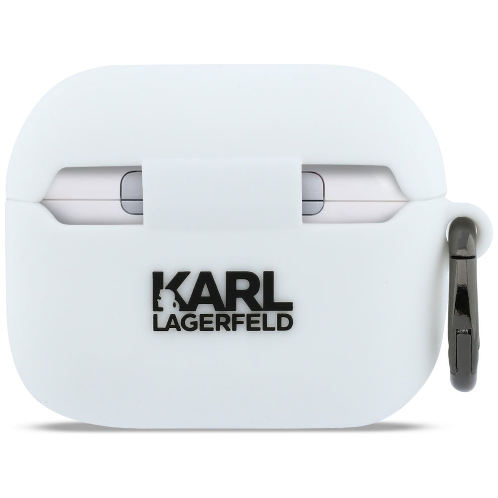 Θήκη Karl Lagerfeld 3D Karl's Head για Apple AirPods Pro 3, Λευκή