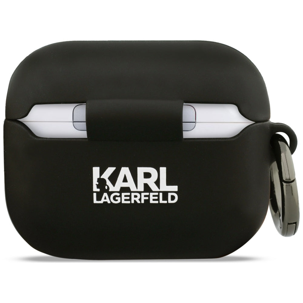 Θήκη Karl Lagerfeld Silicone Karl & Choupette 3D για Apple AirPods Pro 3, Μαύρη
