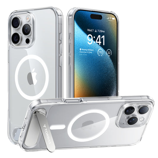 Θήκη MagSafe για Apple iPhone 16 Pro, Torras, Pstand, Διαφανής