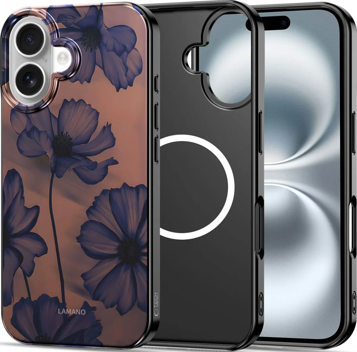 Θήκη MagSafe για Apple iPhone 16, Tech-Protect, Lamano Velvet Night, Μαύρη