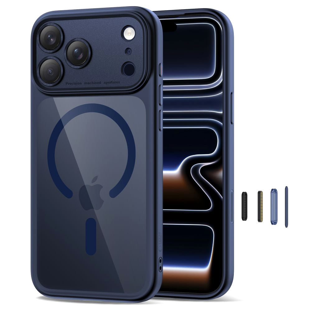 Θήκη MagSafe για Apple iPhone 17 Pro Max, Tech-Protect, MagPeak, Μπλε Ναυτικό