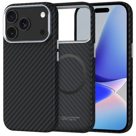 Θήκη MagSafe για Apple iPhone 17 Pro Max, Tech-Protect, Ion Carbon, Μαύρη