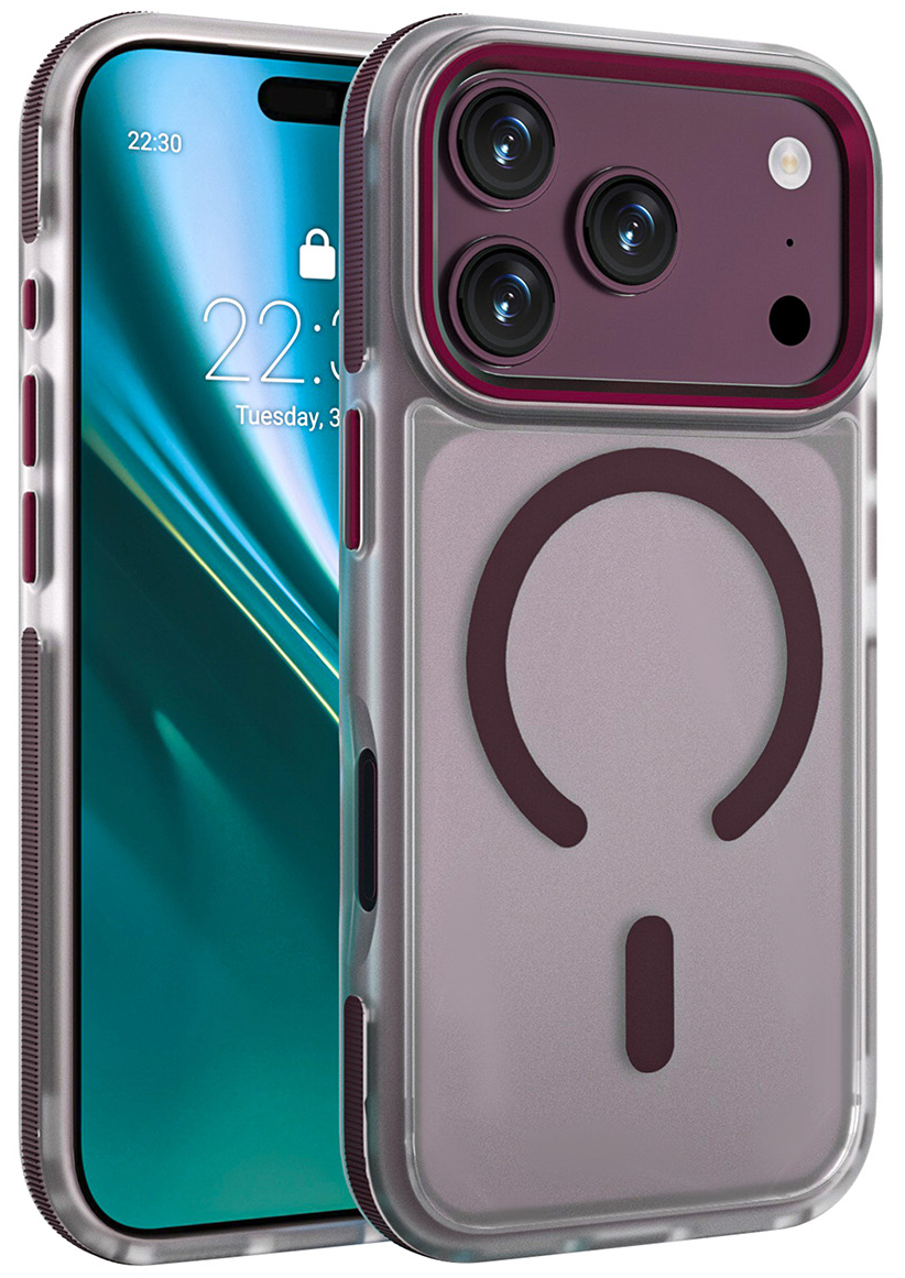 Θήκη MagSafe για Apple iPhone 18 Pro / 17 Pro, Etteri, Icy Mag, Βυσσινί