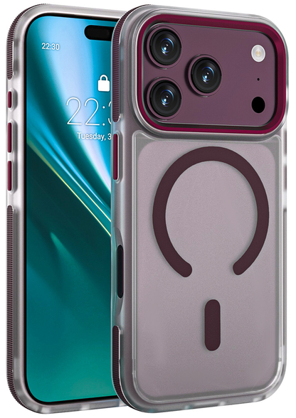 Θήκη MagSafe για Apple iPhone 18 Pro / 17 Pro, Etteri, Icy Mag, Βυσσινί