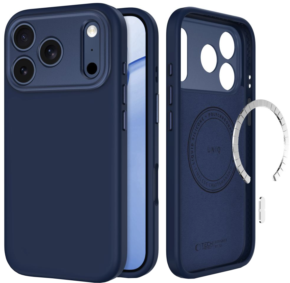Θήκη MagSafe για Apple iPhone 18 Pro / 17 Pro, Tech-Protect, Uniq CC, Μπλε σκούρο