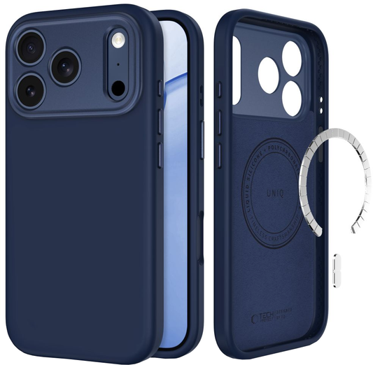 Θήκη MagSafe για Apple iPhone 18 Pro / 17 Pro, Tech-Protect, Uniq CC, Μπλε σκούρο