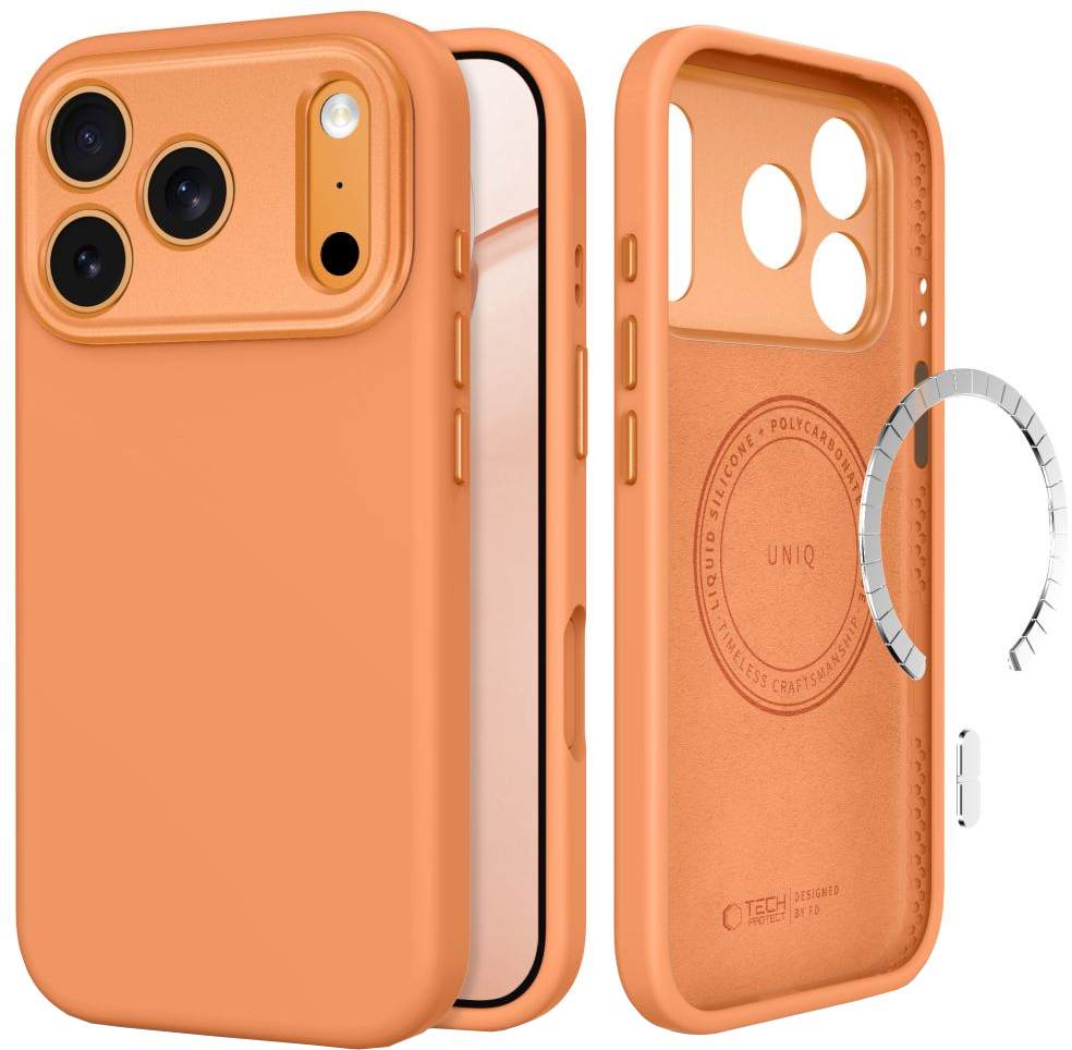 Θήκη MagSafe για Apple iPhone 18 Pro Max / 17 Pro Max, Tech-Protect, Uniq CC, Πορτοκαλί