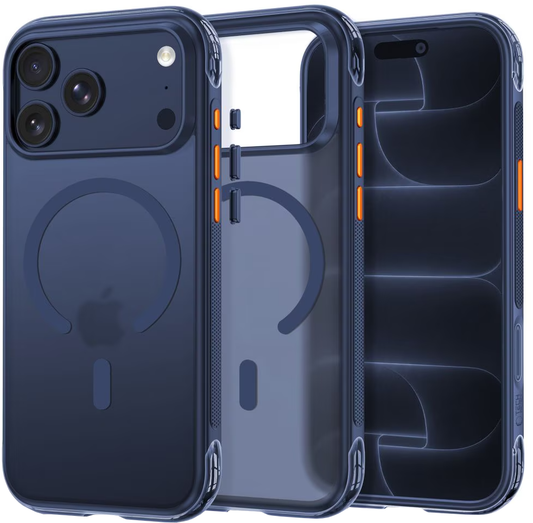 Θήκη MagSafe για Apple iPhone 18 Pro / 17 Pro, Tech-Protect, MagAir CC, Ματ Μπλε Σκούρο