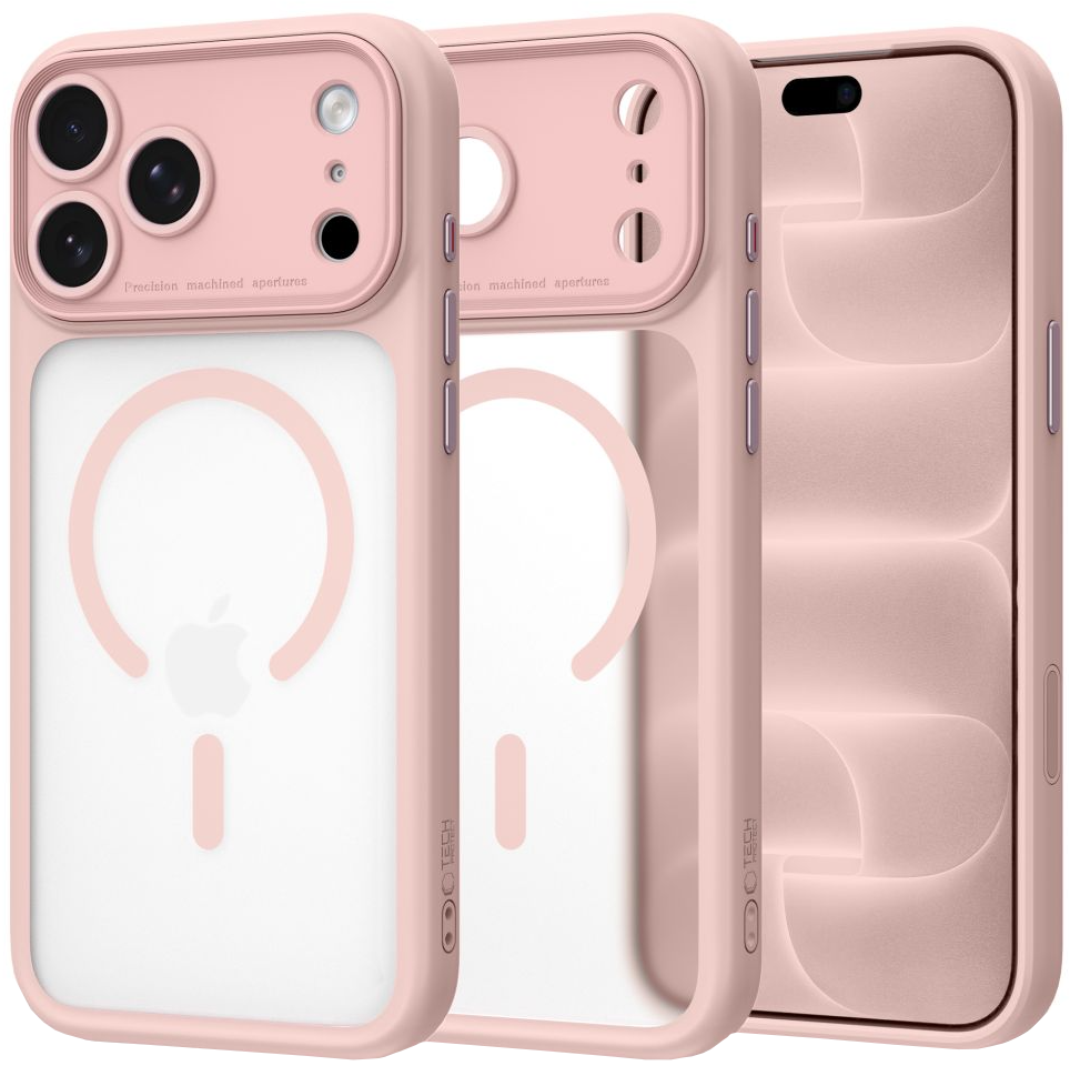 Θήκη MagSafe για Apple iPhone 18 Pro / 17 Pro, Tech-Protect, MagPeak CC, Ματ Ροζ