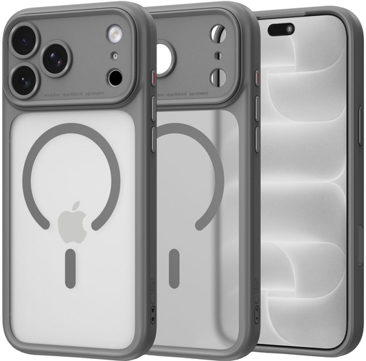 Θήκη MagSafe για Apple iPhone 18 Pro Max / 17 Pro Max, Tech-Protect, MagPeak CC, Ματ Γκρι