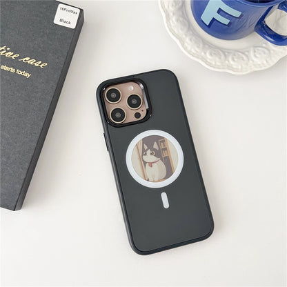 Θήκη MagSafe για Apple iPhone 14 Pro Max, OEM, Στρογγυλή Οθόνη Smart E-Ink, Μαύρη