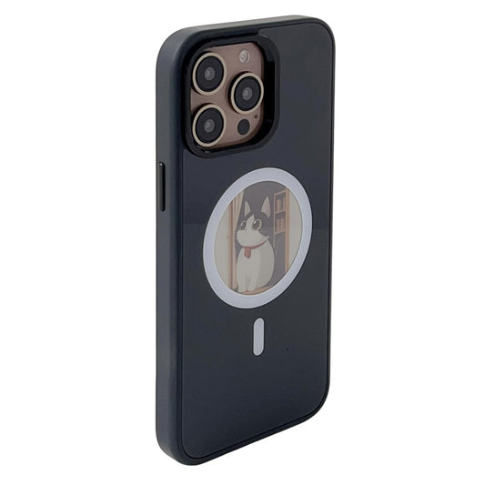 Θήκη MagSafe για Apple iPhone 14 Pro Max, OEM, Στρογγυλή Οθόνη Smart E-Ink, Μαύρη