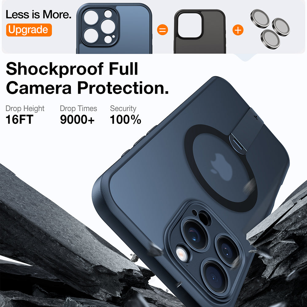 Θήκη MagSafe για Apple iPhone 16 Pro, Torras, Pstand Spin, Μαύρη