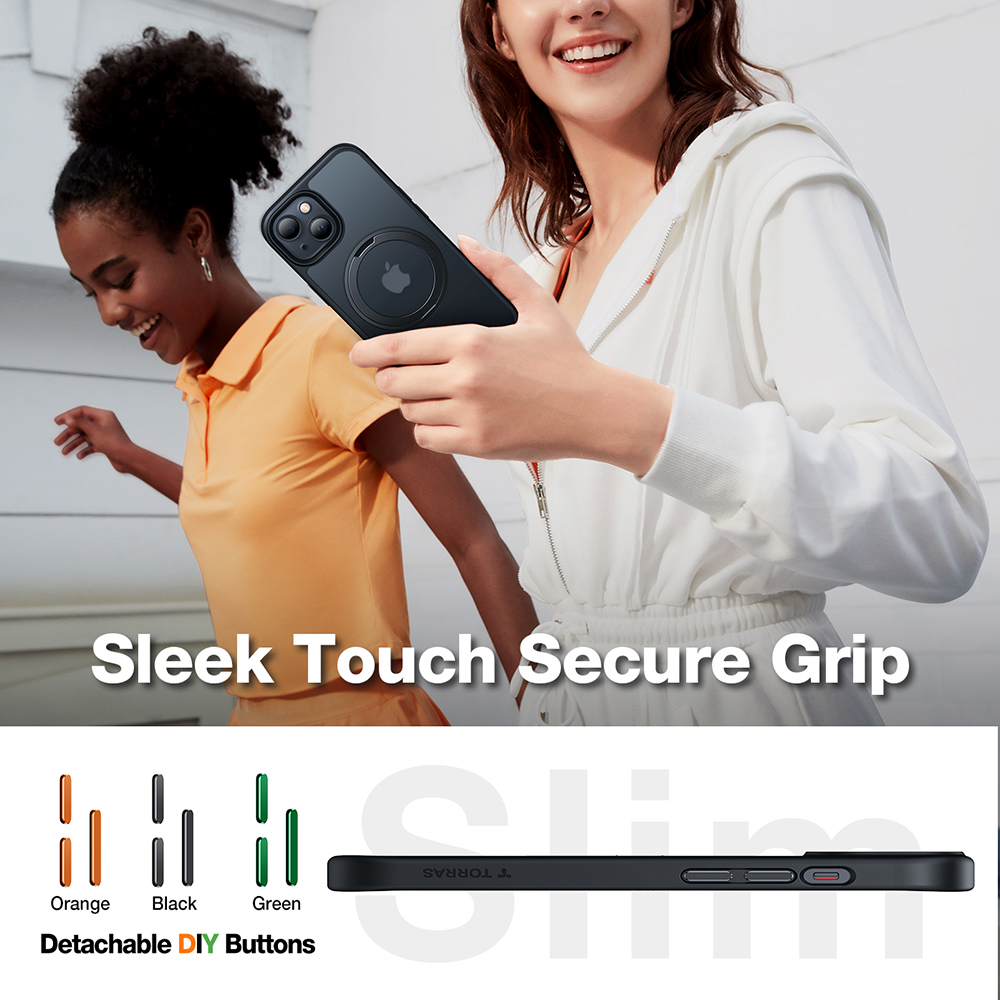 Θήκη MagSafe για Apple iPhone 15, Torras, Ostand Pro, Μαύρη, Επανασφραγισμένη