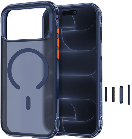 Θήκη MagSafe για Apple iPhone 18 Pro / 17 Pro, Tech-Protect, MagAir CC, Ματ Μπλε Σκούρο