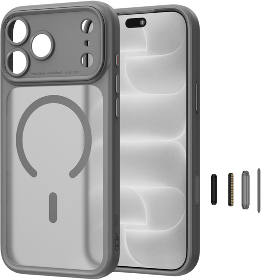 Θήκη MagSafe για Apple iPhone 18 Pro Max / 17 Pro Max, Tech-Protect, MagPeak CC, Ματ Γκρι