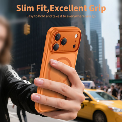 Θήκη MagSafe για Apple iPhone 17 Pro Max, Tech-Protect, MagPeak, Ματ Πορτοκαλί