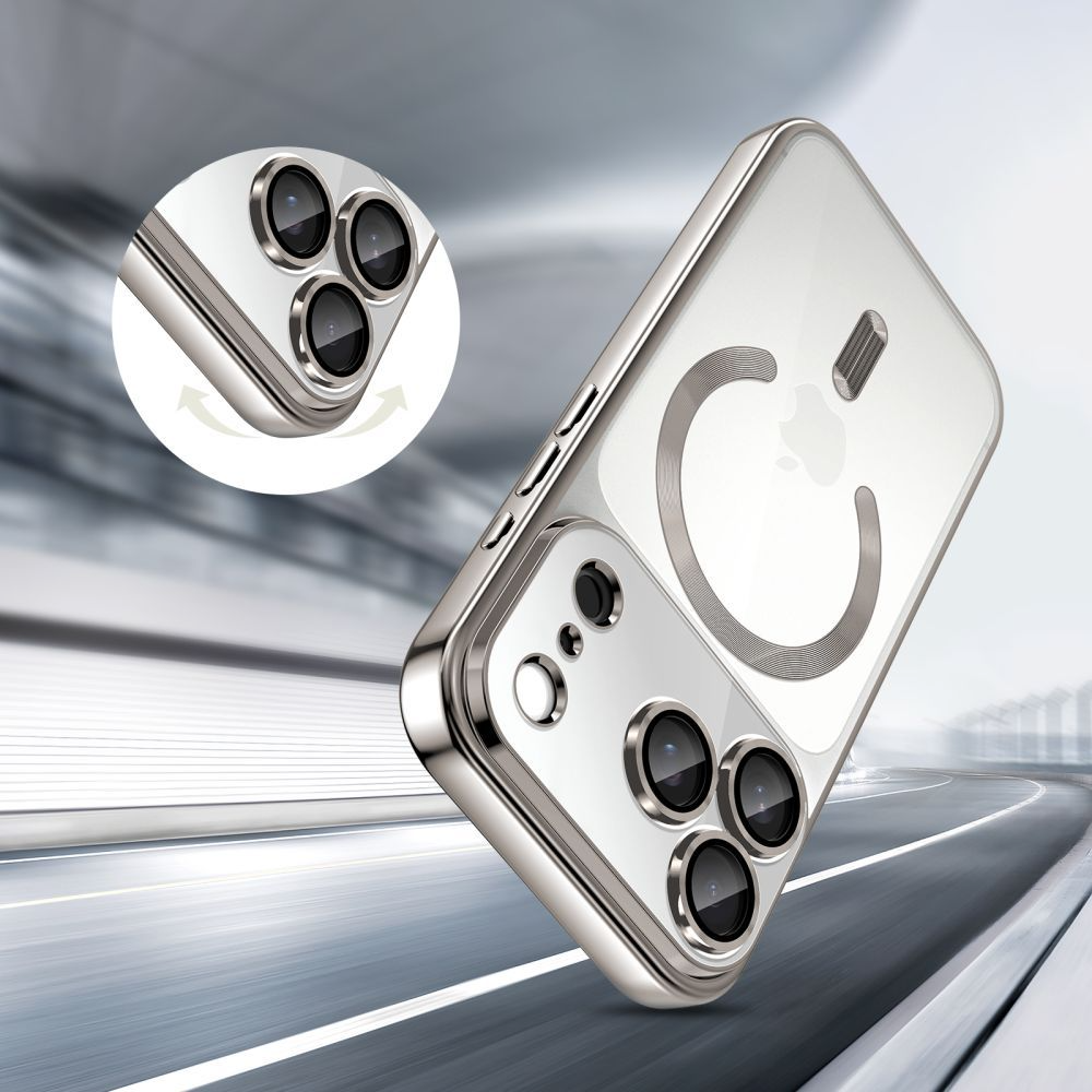 Θήκη MagSafe για Apple iPhone 17 Pro, Tech-Protect, Magflex, Ασημί