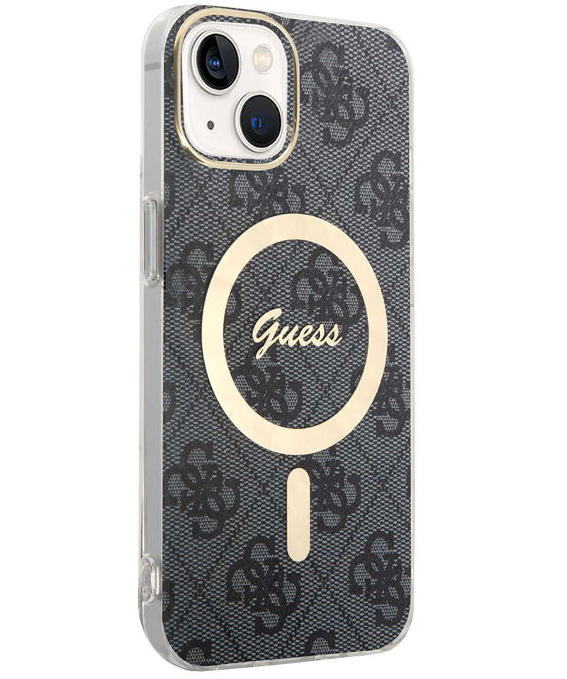 Θήκη MagSafe για Apple iPhone 15, Guess, 4G IML, Μαύρη GUHMP15SH4STK