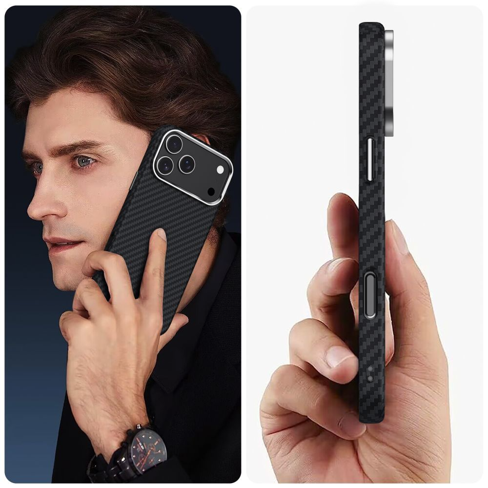 Θήκη MagSafe για Apple iPhone 17 Pro, Tech-Protect, Ion Carbon, Μαύρη
