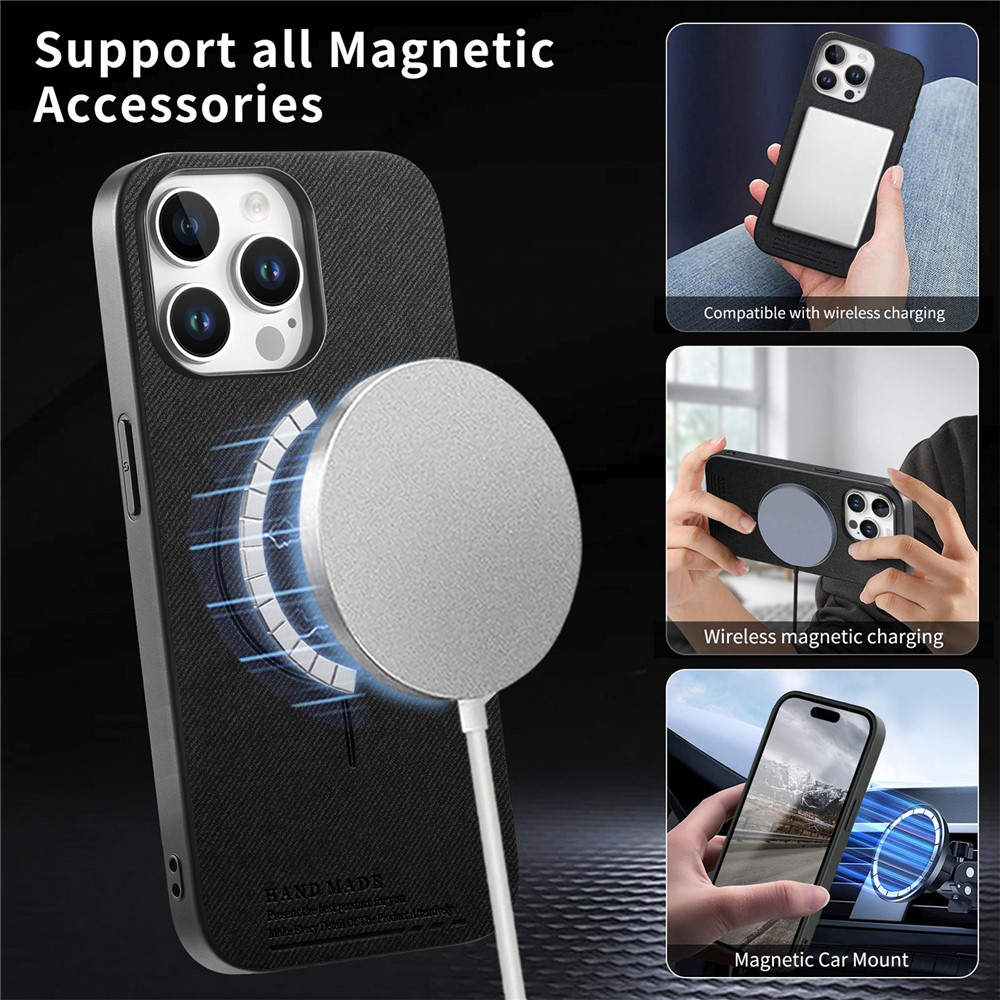 MagSafe Case for Apple iPhone 16 Pro Max, OEM, Cloth, Black