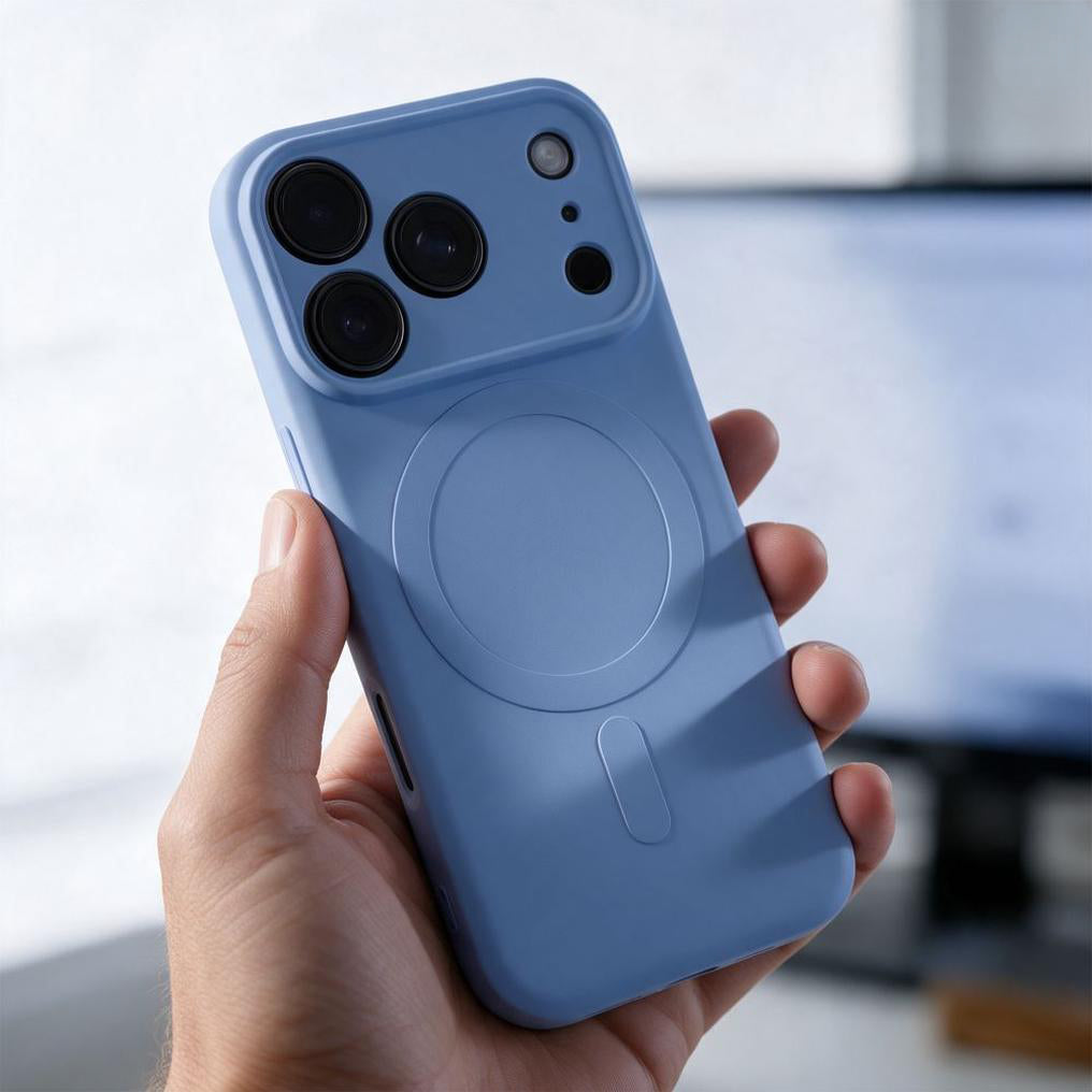 MagSafe Case for Apple iPhone 18 Pro Max / 17 Pro Max, OEM, Silicone Mag, Blue