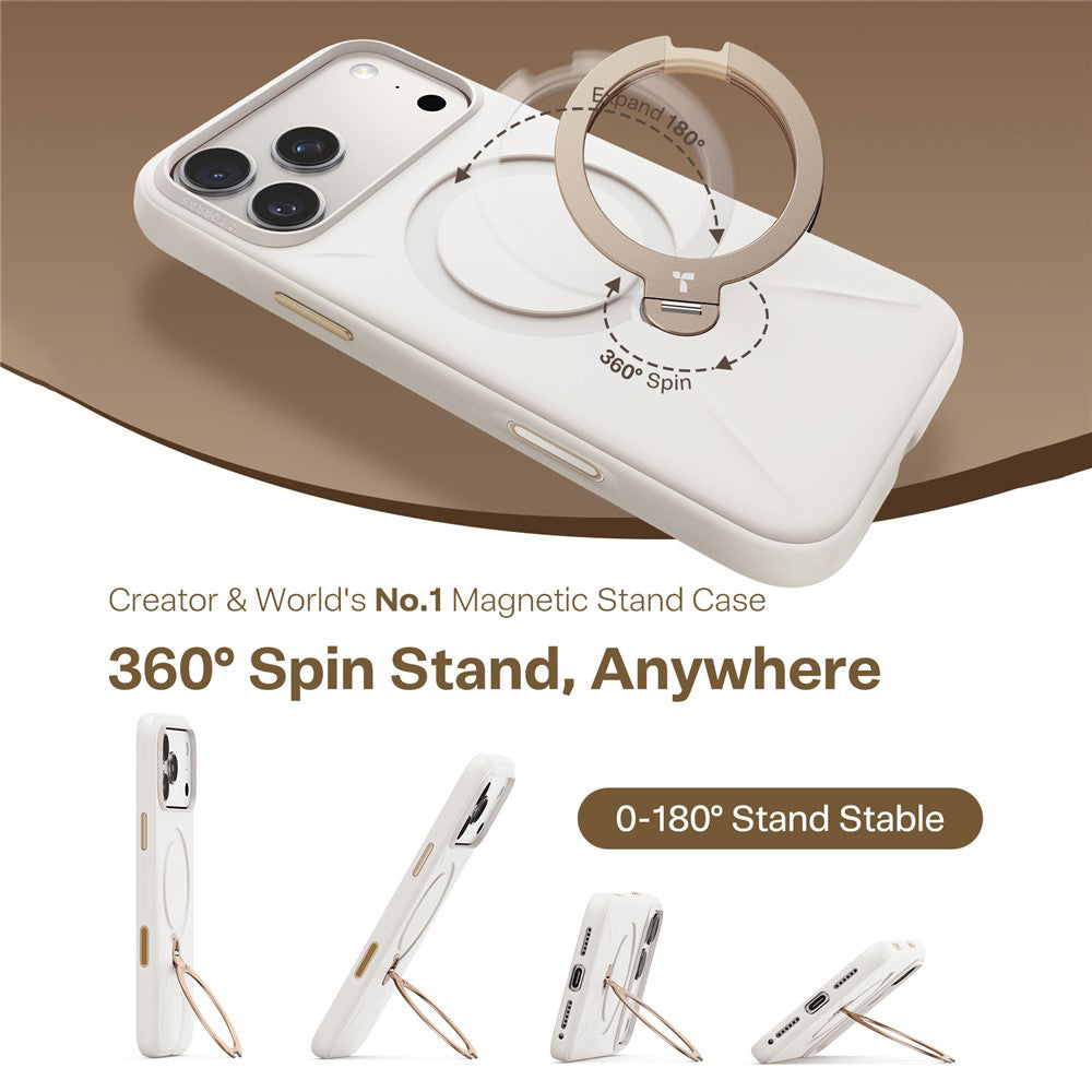 Θήκη MagSafe για Apple iPhone 17 Pro, Torras, QPRO Silicone, Λευκή
