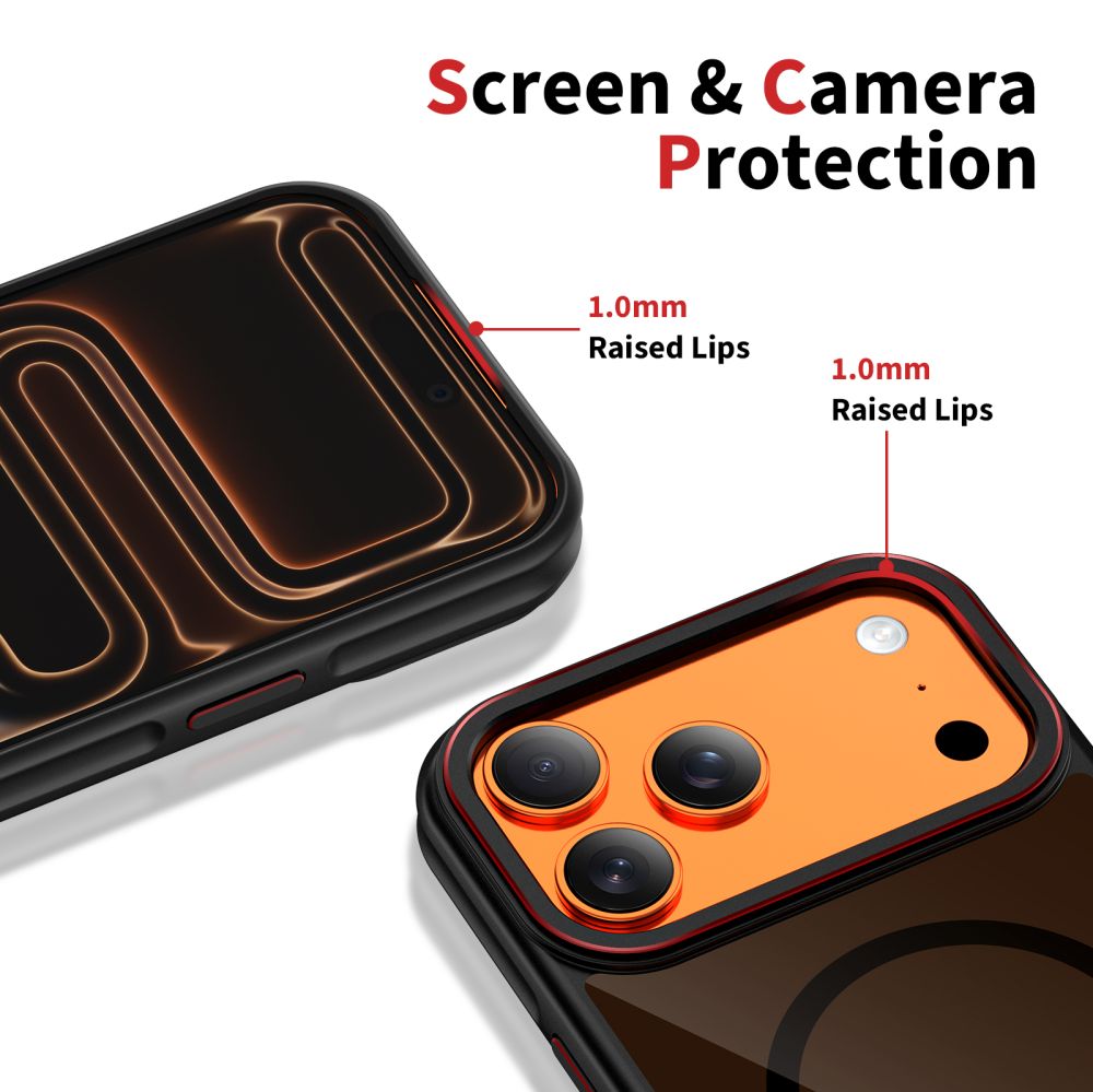 Θήκη MagSafe για Apple iPhone 17 Pro, Tech-Protect, Maghybrid, Μαύρη
