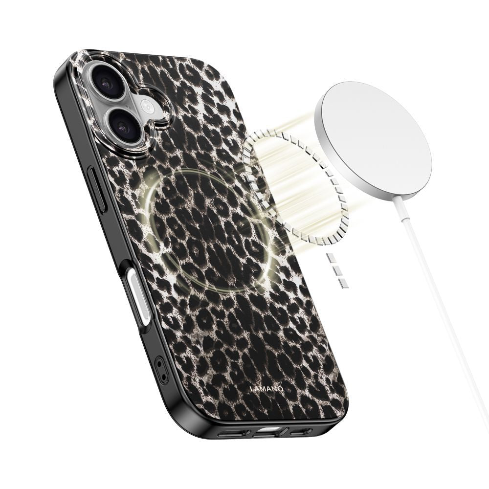 Θήκη MagSafe για Apple iPhone 17, Tech-Protect, Lamano Leopard, Μαύρη