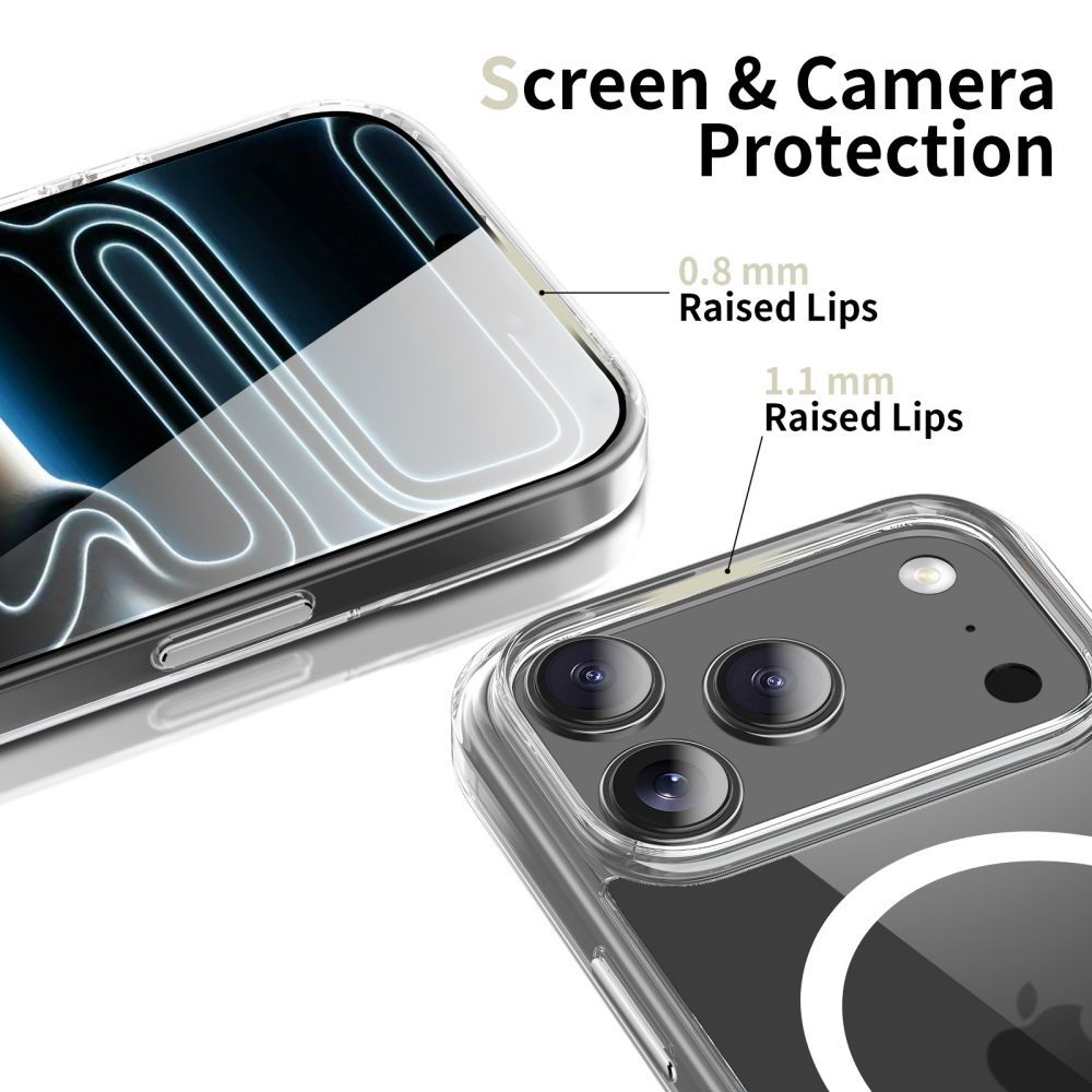 Θήκη MagSafe για Apple iPhone 17 Pro, Tech-Protect, Flexair Hybrid CC, Διάφανη