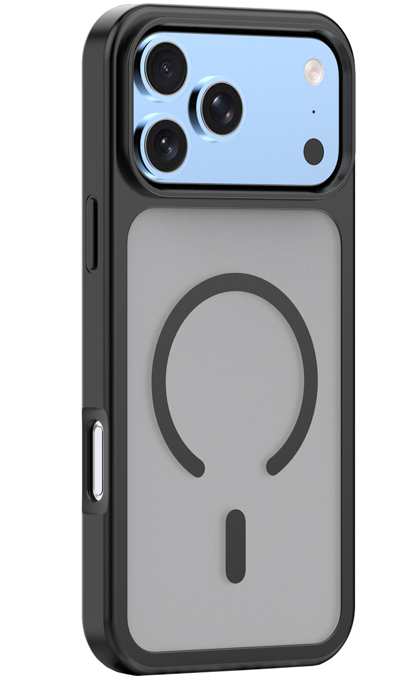 Θήκη MagSafe για Apple iPhone 18 Pro / 17 Pro, OEM, Mag Big Hole, Μαύρη Ματ