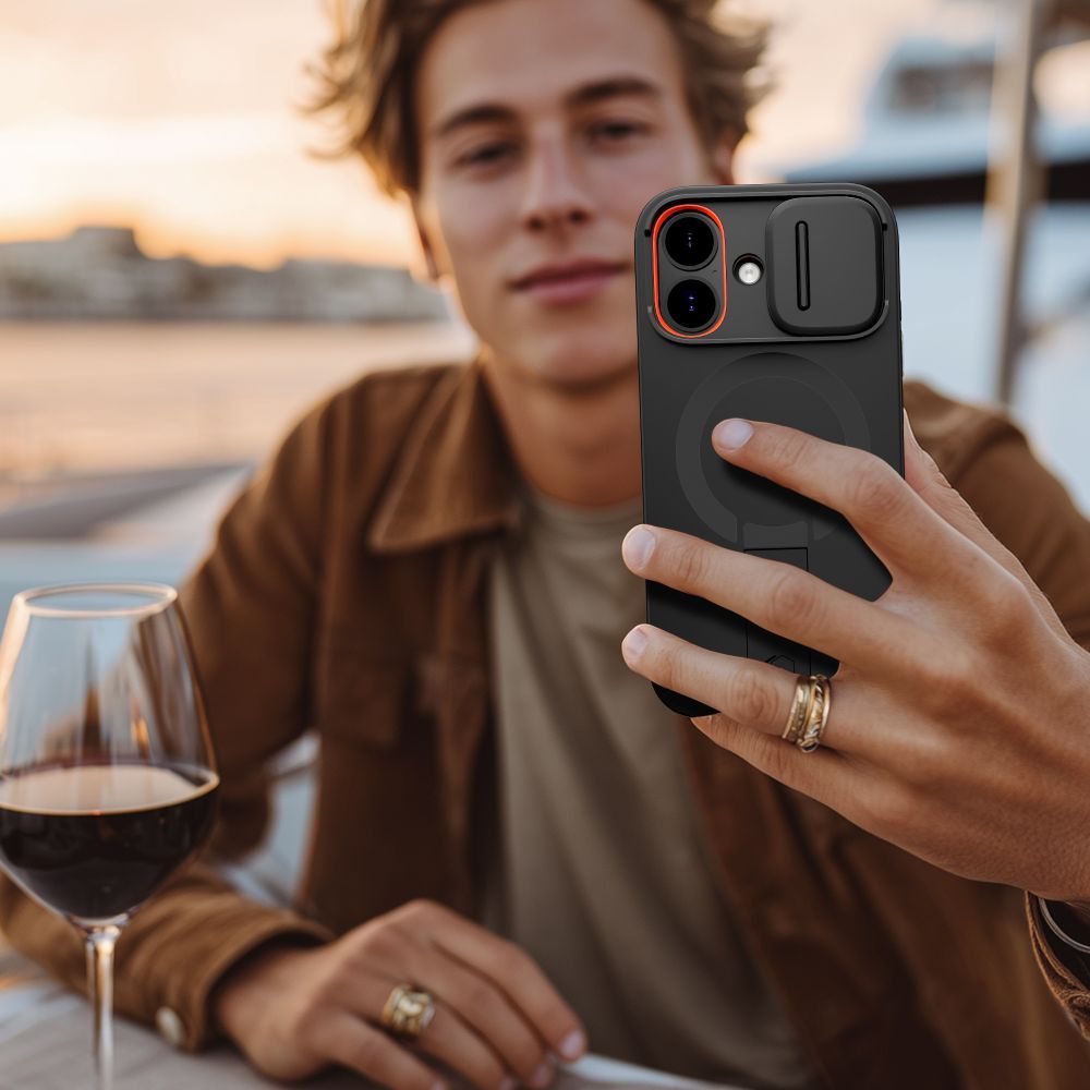 Θήκη MagSafe για Apple iPhone 17, Tech-Protect, Kevlar Aura, Μαύρη