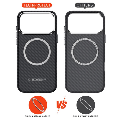 Θήκη MagSafe για Apple iPhone 17 Pro, Tech-Protect, Ion Carbon, Μαύρη