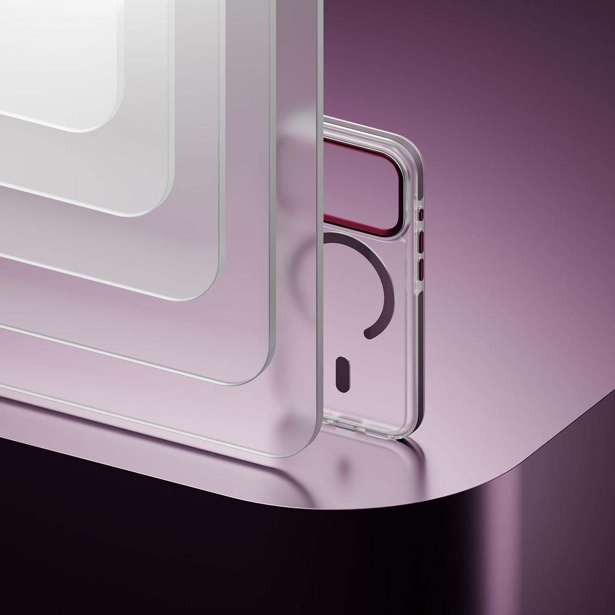 Θήκη MagSafe για Apple iPhone 18 Pro / 17 Pro, Etteri, Icy Mag, Βυσσινί