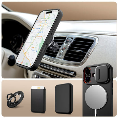 Θήκη MagSafe για Apple iPhone 17, Tech-Protect, Kevlar Aura, Μαύρη