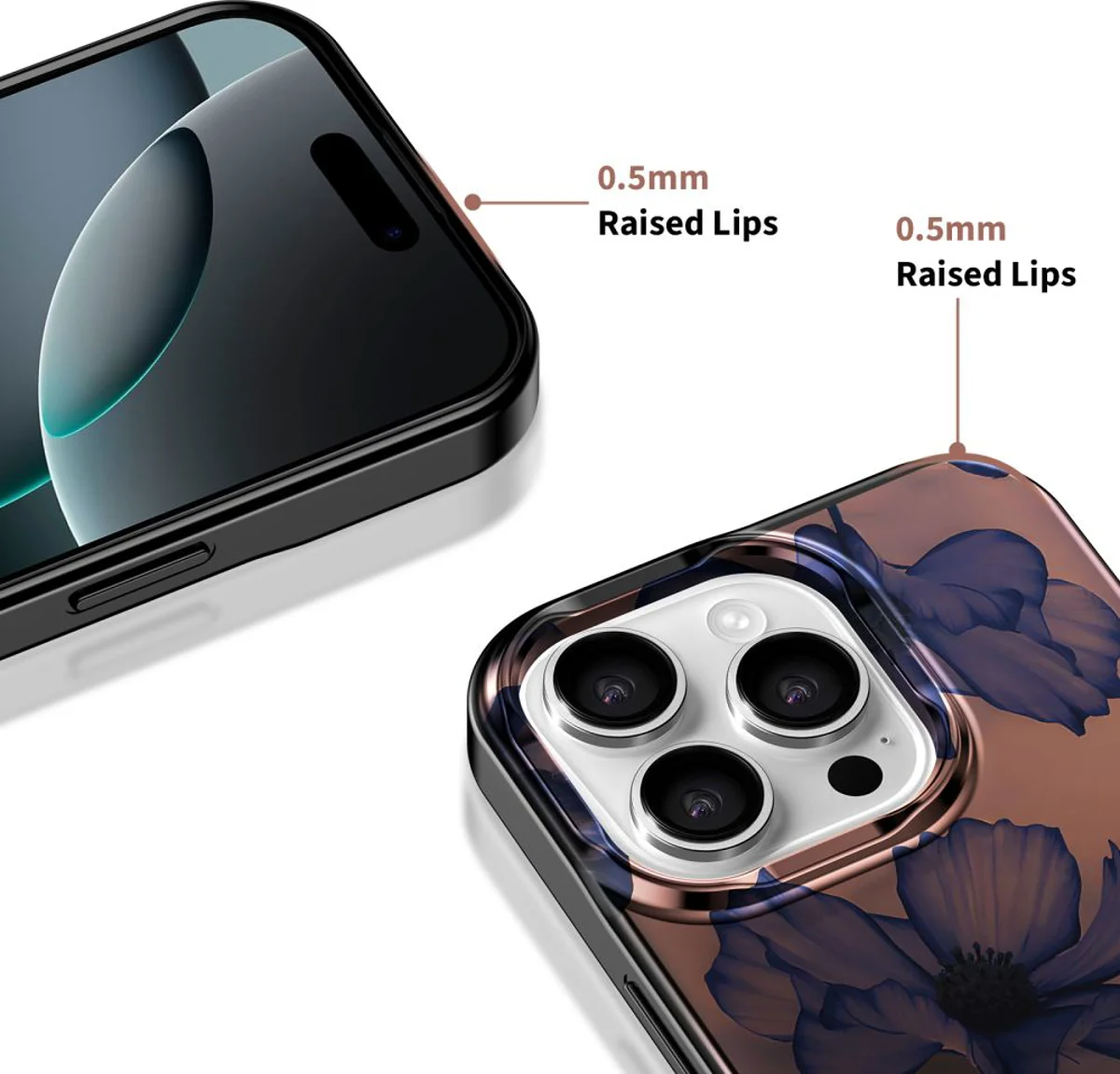 MagSafe Case for Apple iPhone 16 Pro, Tech-Protect, Lamano Velvet Night, Black