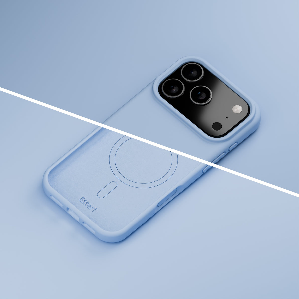 MagSafe Case for Apple iPhone 18 Pro Max / 17 Pro Max, Etteri, Silicone Mag, Blue