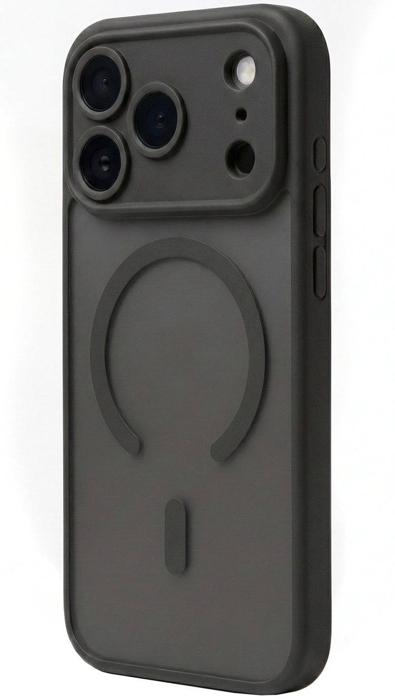 Θήκη MagSafe για Apple iPhone 18 Pro / 17 Pro, OEM, Mag Big Hole, Μαύρη Ματ
