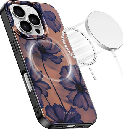 MagSafe Case for Apple iPhone 16 Pro, Tech-Protect, Lamano Velvet Night, Black