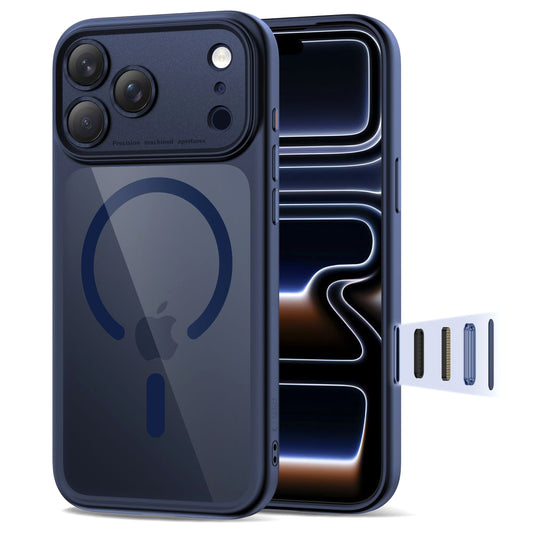 Θήκη MagSafe για Apple iPhone 17 Pro Max, Tech-Protect, MagPeak, Μπλε Ναυτικό