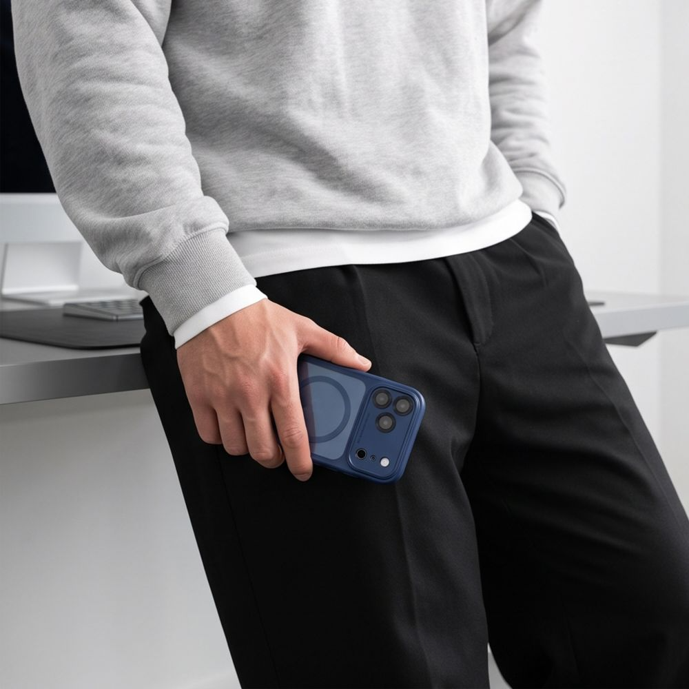 MagSafe Case for Apple iPhone 18 Pro Max / 17 Pro Max, Tech-Protect, MagPeak CC, Navy Blue