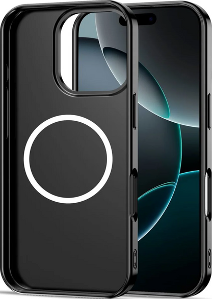 MagSafe Case for Apple iPhone 16 Pro, Tech-Protect, Lamano Velvet Night, Black