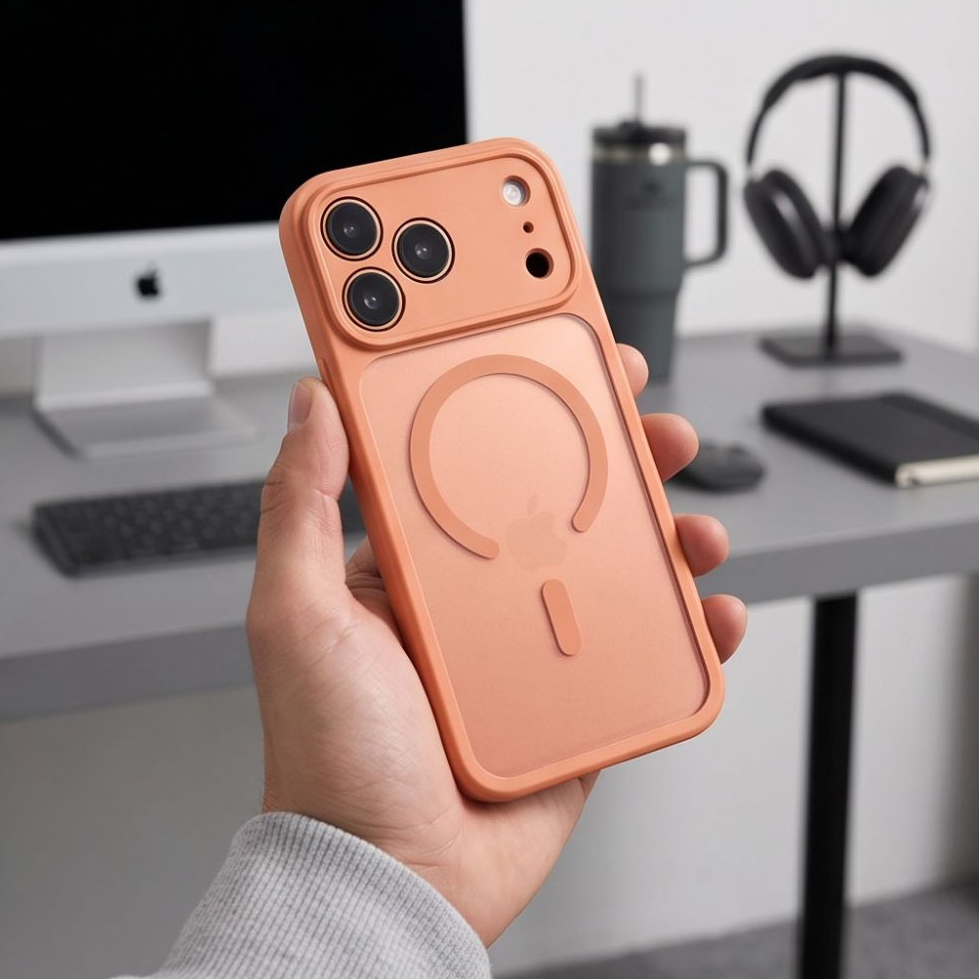 Θήκη MagSafe για Apple iPhone 18 Pro / 17 Pro, Tech-Protect, BasicMag, Πορτοκαλί Ματ
