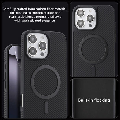 Θήκη MagSafe για Apple iPhone 16 Pro, OEM, Carbon Metal Ring, Μαύρο