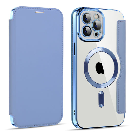 Θήκη MagSafe για Apple iPhone 11 Pro Max, Techsuit, SmartMag Book, Μπλε