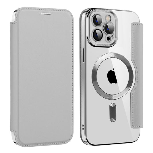 Θήκη MagSafe για Apple iPhone 11 Pro Max, Techsuit, SmartMag Book, Γκρι