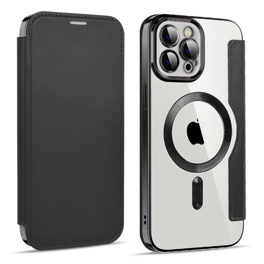 Θήκη MagSafe για Apple iPhone 11 Pro Max, Techsuit, SmartMag Book, Μαύρο